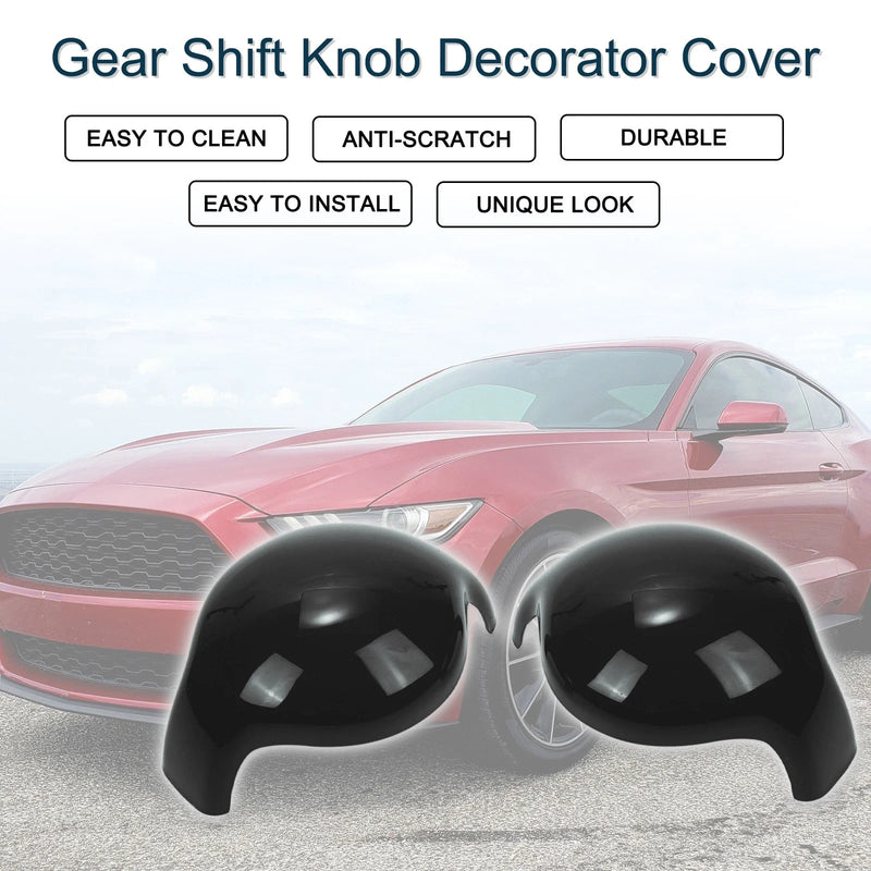 Ford Mustang 2015-2023 Black Console 1 Set Gear Shift Knob Cover