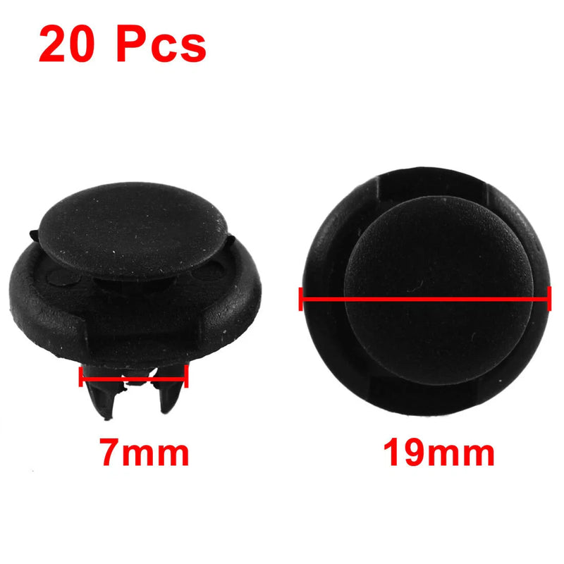 Honda 20 x Black Plastic Rivet Push-Type Fastener Clips