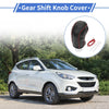 Hyundai Tucson 2015-2018, Pebbled Black Red Car Gear Shift Knob Cover