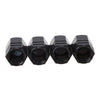 Car Motorcycle Bike Wheel 4 Pcs Black Aluminum Tire Valve Caps