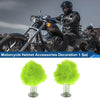 Motorcycle Motorcycle Helmet Accessories / 2 x Green Plush Iron