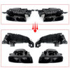 Benz W205 C63 C43 B Style LED Bumper Diffuser + Carbon Exhaust Tips (2015-2021)