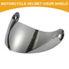 X-803 Motorcycle Helmet Visor Shield 3-Snap Resin Silver Tone 1pc
