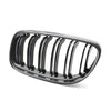 BMW E90 E91 325i 328i 335i Carbo & Black Double Slat Front Kidney Grille (09-12)