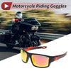 Motorcycle Riding Goggles 1 Pcs Red Lens Black Frame Cycling Sunglasses