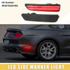 Ford (2004-2008) Black Red Lens Rear LED Side Marker Light Pair