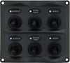 All Boats, PWC, 12V Marine Switch Panel 6 Gang with LED Indicators