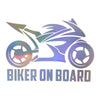 Reflective Bumper Decal Multicolor Laser Square Hollow Motorcycle Pattern