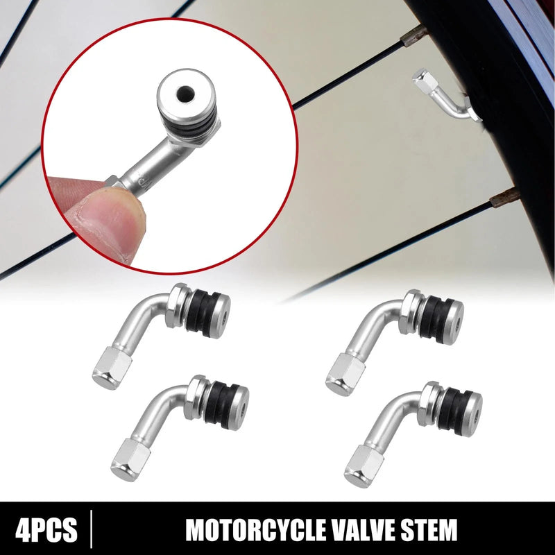 Motorcycle 4pcs 90 Degree Tyre Valve Stem Extension Extenders