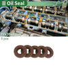 Oil Seal 17x35x8mm 5 Pcs Brown FKM Rubber