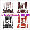 Toyota Highlander Wood Grain Carbon Console Panel Trim Cover (2008–2013)