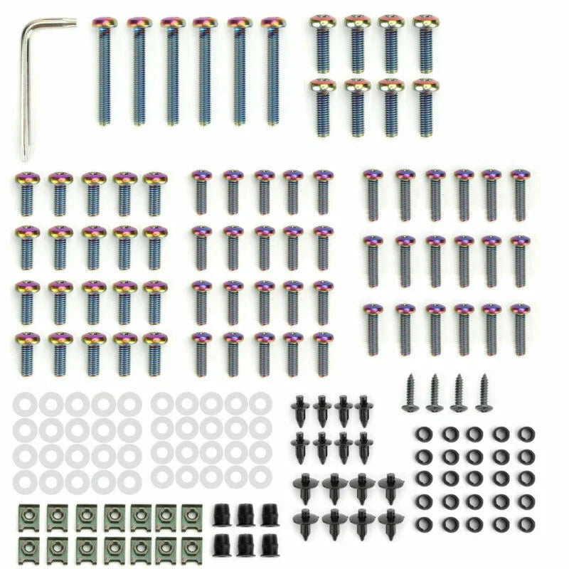 F2 173PCS Titanium Fairing Screws & Clips Set