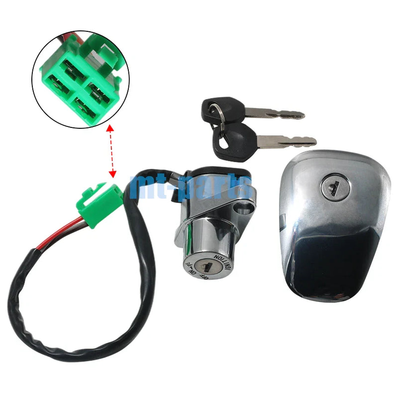 Suzuki VS400 Intruder Ignition Key Switch & Fuel Gas Cap Set (1996)