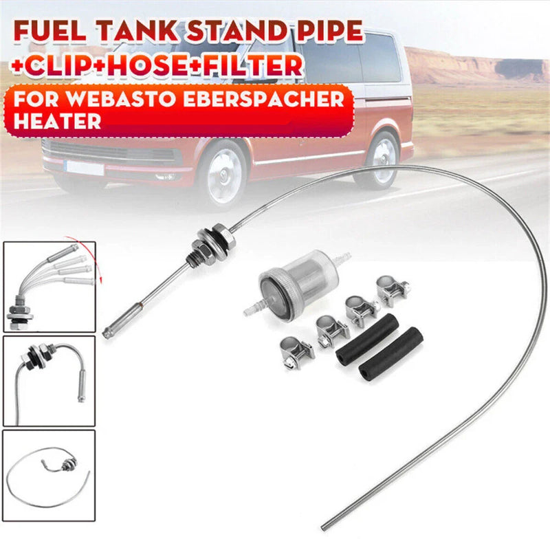 Parking Heater Fuel Tank Standpipe Pickup Clip Hose Tube w/Filter