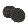 2 x Black Round Foam Compounding Polishing Pad Single Sided Flat Back