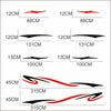 Caravan Trailer Camper Black Red Stripes Vinyl Decals Stickers Pair