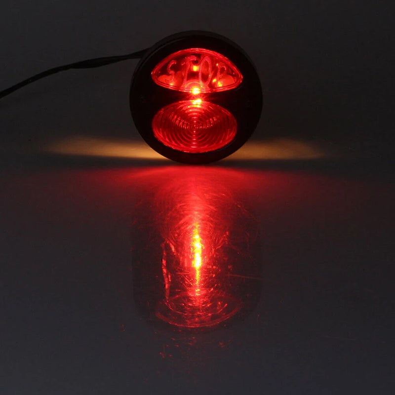 Ford Model A Chrome Black LED Brake Stop Taillight (1928-1931)