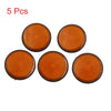 Bicycle Motorcycle 5 x Orange Black Round Light Reflective Reflector