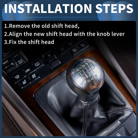 Toyota Hilux Revo (2015-2020) Plastic Leather 6 Speed Gear Shift Knob