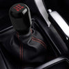 Honda Stitch Leather Manual Shift Boot + R-T Black 5-Speed Shifter Knob