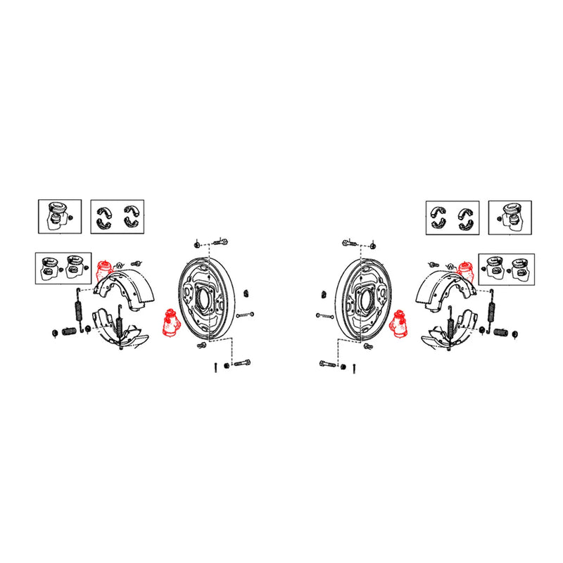 Toyota Hilux 1984-1988 Front Wheel Brake Cylinder Set