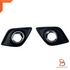 Toyota Hilux Ute Black Fog Lamp Cover Chrome Trim (2015-2020)
