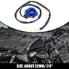 Motorcycle Engine Start Stop Switch w/ Blue Mounting Backplate Black Button