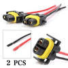Headlights Fog Light 2 x H11 H8 Female Adapter Wiring Harness Sockets