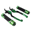 BMW F650GS Green Extendable Brake Clutch Levers Grips (2002-2007)