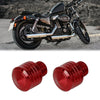 Motorbike Motorcycle 2 x 10mm Mirror Hole Plugs Red Screw