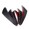 Car 6Pcs Gloss Black Front Bumper Lip Splitter Fins
