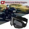 Motorcycle Cycling Sunglasses Riding Goggles Deep Gray Lens Black Frame PC TPU