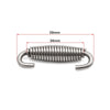 Motorcycle 2 x Exhaust Pipe Spring with Pull Hook Stainless Steel Silver Tone