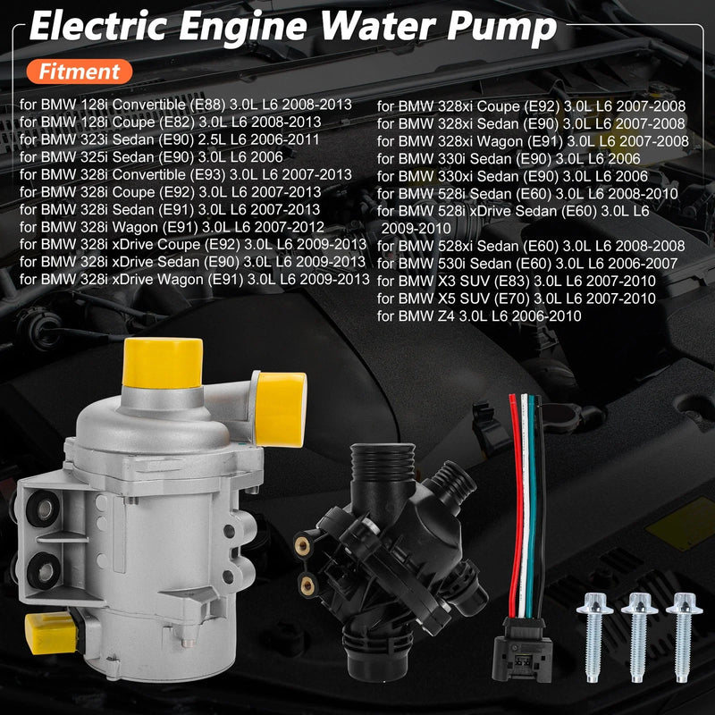 BMW 128i Convertible Electric Engine Water Pump 3.0L L6 (E88)