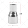 Car 2" to 3" Steel Exhaust Tube Pipe Connector Adapter