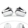 Harley Softail (2008-2017) Black / Chrome 2 x Rear Axle Cover Swingarm Caps