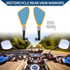 Motorcycle M8/M10 1 Set Rear View Mirrors Side Rearview Mirror Black Gold Tone