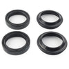 Motorcycle 4 Pcs Black Front Fork Damper Shock Absorber Seals