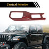 Jeep Wrangler JL JLU (2018-2024) Carbon Fiber Red 4WD Gear Shift Panel Cover