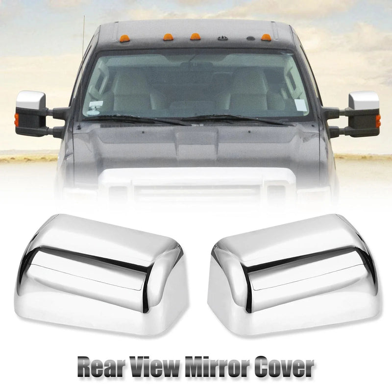 Ford F250 F350 F450 F550 Top Half Chrome Mirror Covers (2008-2016)