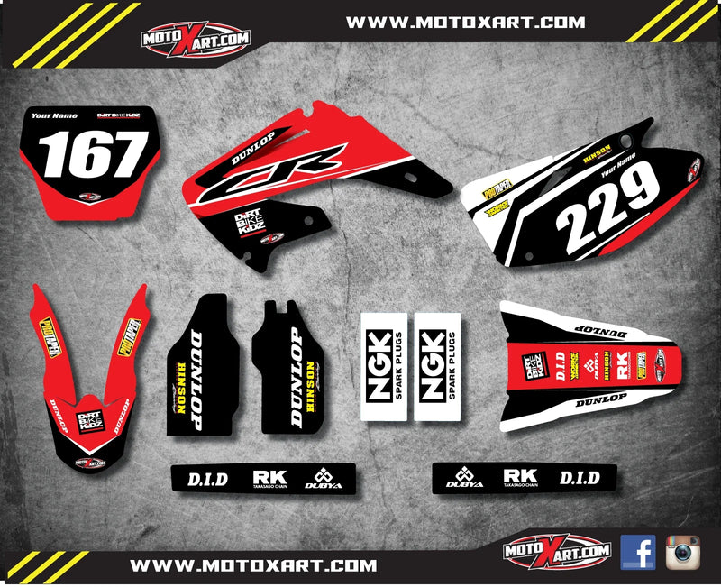 Honda CR125 CR250 2002-2012 Decals Full Custom Graphic Kit
