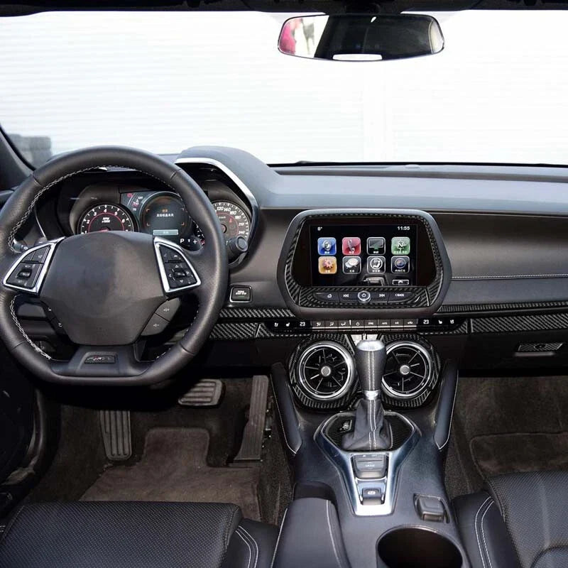 Chevrolet Camaro 16-22 34Pcs Soft Carbon Fiber Full Interior Kit Cover Trim