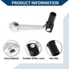 Bosuer M5 Silver Tone Black Folding Gear Shifter Lever