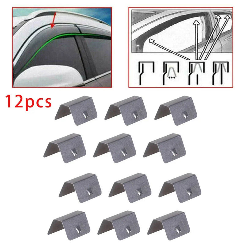 HEKO SNED G3 12 x Channel Rain Wind Deflector Clips