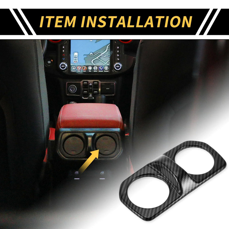 Jeep Carbon Fiber Black Rear Air Vent AC Outlet Panel Cover