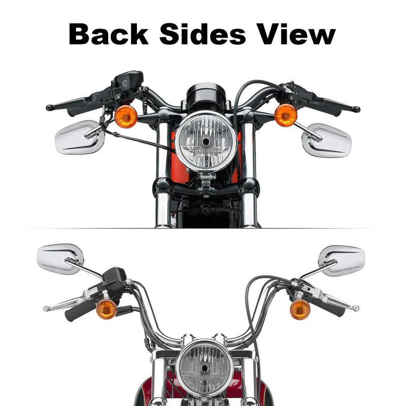 Harley Davidson Touring Road King Electra Glide Chrome Rear View Mirrors (2009-2023)