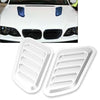 Car Decorative Air Flow Intake Hood Scoop Vent Bonnet Cover Universal Silver