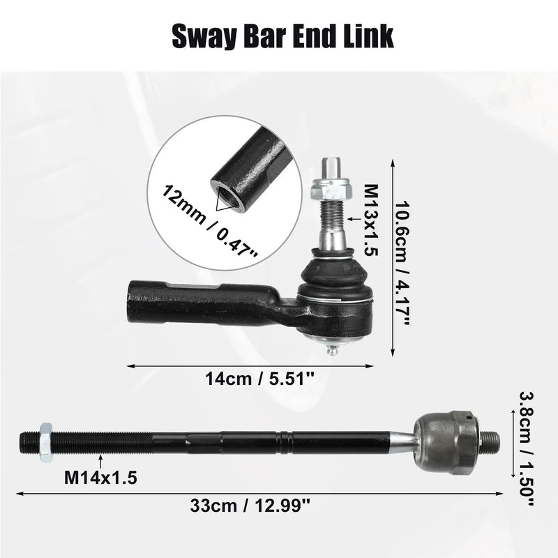 Dodge Charger 4 x Tie Rod End Link Front Outer Inner Left Right