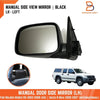 Holden Rodeo Left Black Manual Door Side Mirror (2003-2008)