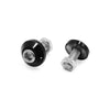 Universal Black Metal Motorcycle Windscreen Plate / 8Pcs / M6 Bolts